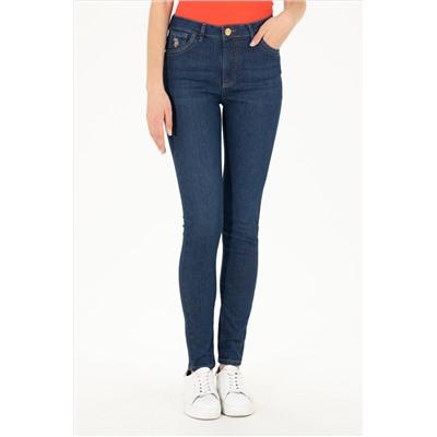 Kadın Koyu Mavi Skinny Fit Jean Pantolon