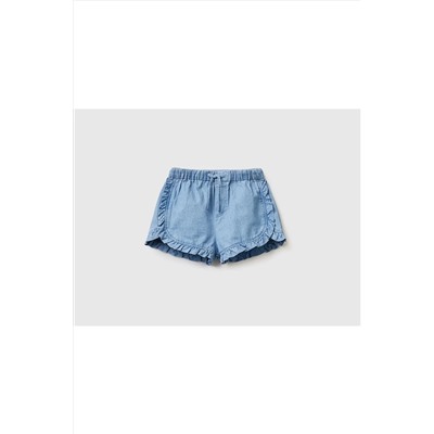 United Colors of BenettonKız Çocuk Mix Fırfırlı Denim Şort