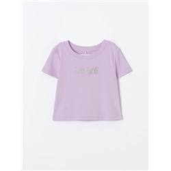 RHINESTONE DESIGN T-SHIRT