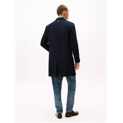 Wool-Blend Casual Coat