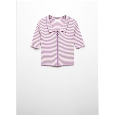 Polo cremallera rayas
