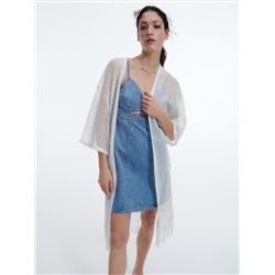 Poncho mit Lochmuster