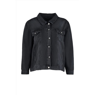 Antrasit Cep Detaylı Denim Ceket TBBSS22YE00000