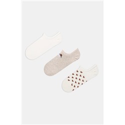 Penti, Cat Love 3lü Bej Çok Renkli Sneaker Çorabı