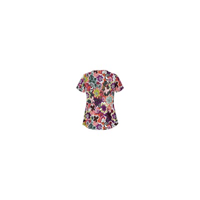 UA Peace And Prosperity Berry Burst Asymmetrical Scrub Top