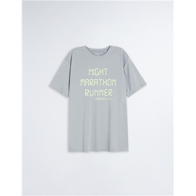 Breathable Sports T-shirt, Men, Grey