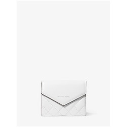 Small Quilted Leather Envelope Wallet