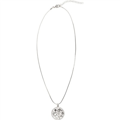 Kurze Damen Kette mit rundem Anhänger