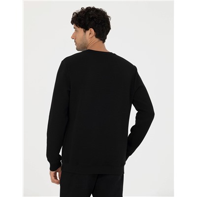 Siyah Regular Fit Sweatshirt