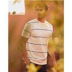 Striped T-shirt, Men, White