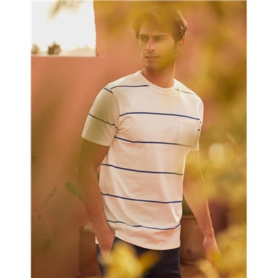 Striped T-shirt, Men, White