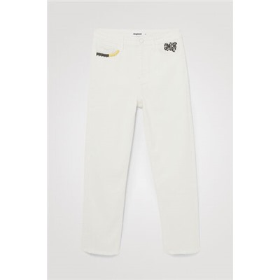 Pantalón recto tobillero