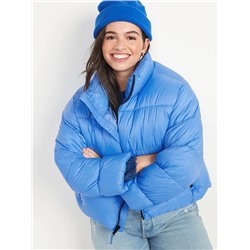 Water-Resistant Frost Free Short Puffer Jacket for Women