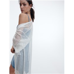 Poncho mit Lochmuster