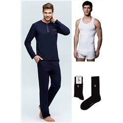 U.S. Polo Assn. U.S. Polo Assn. Erkek Lacivert Set Takım US-POLO-STOK