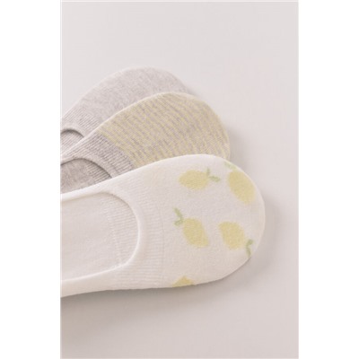 Pack 3 calcetines invisibles print limones