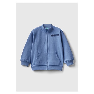United Colors of BenettonErkek Çocuk 05N Benetton Logolu Dik Yaka Sweatshirt