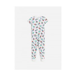 Zweiteiliges Pyjama-Set mit Roboter-Aufdruck