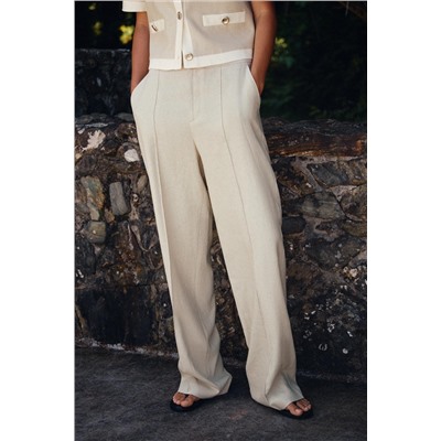 PANTALÓN RECTO CON LINO