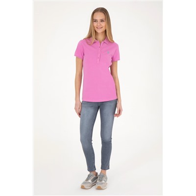 Kadın Pembe Basic Polo Yaka Tişört