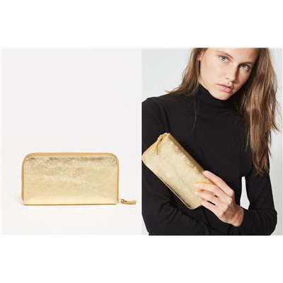 Cartera de piel Pely Dorado