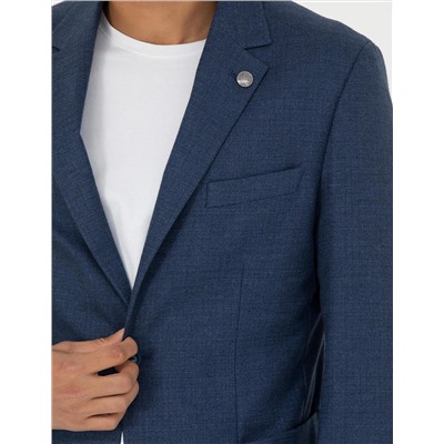 Açık Lacivert Slim Fit Blazer Ceket
