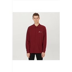 Nautica Erkek Bordo Classıc Fıt Uzun Kollu Polo KE37400T