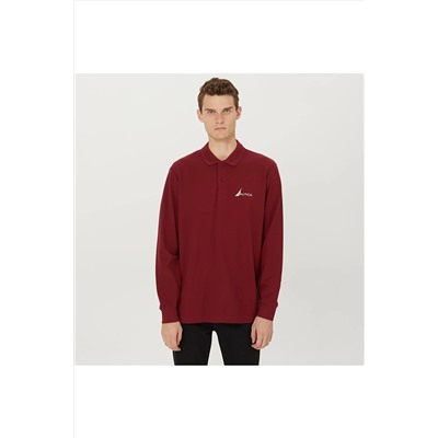 Nautica Erkek Bordo Classıc Fıt Uzun Kollu Polo KE37400T