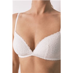 Sujetador CHARMING relleno encaje blanco