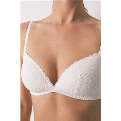 Sujetador CHARMING relleno encaje blanco