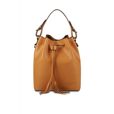 Bolso saco de piel Jila Camel