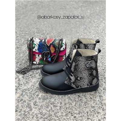 Ab. Zapatos 27025 serpiente · NEGRO + AB.Z · Pelle · 21-36 (510) АКЦИЯ