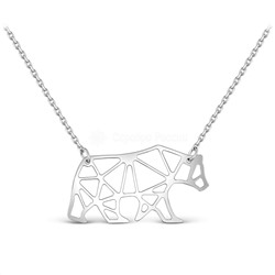 Колье из серебра родированное 440-10-519р