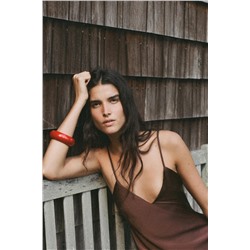 SATIN MIDI DRESS