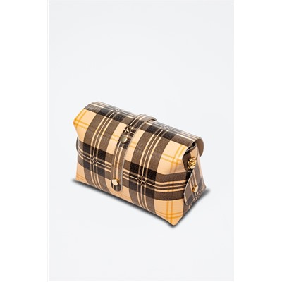 Bandolera de piel Aurora Beige y negro - Firenze Artegiani
