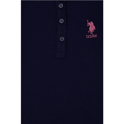 Kız Çocuk Lacivert Basic Polo Yaka Tişört