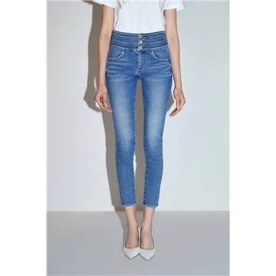 Vaquero skinny fit 7/8 Azul marino
