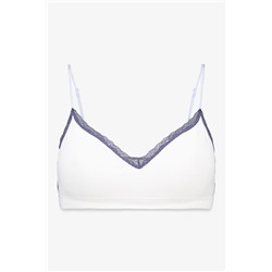 Sujetador seamless pointelle blanco