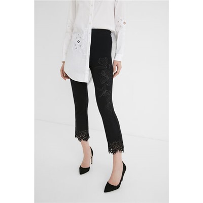 Legging slim encaje