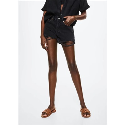 Mini short bajo deshilachado -  Mujer | MANGO OUTLET Melilla