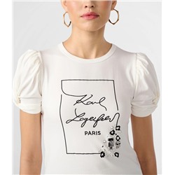PUFF SLEEVE WHIMSY LOGO TEE