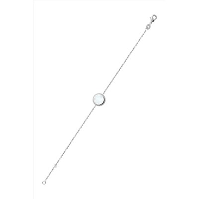 Pulsera Plata y nácar