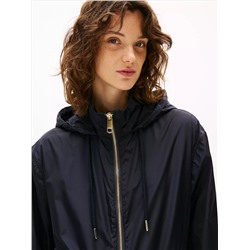 Water-Repellent Hooded Windbreaker