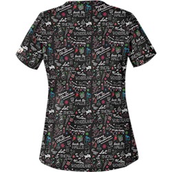 UA Deck The Halls Black Scrub Top