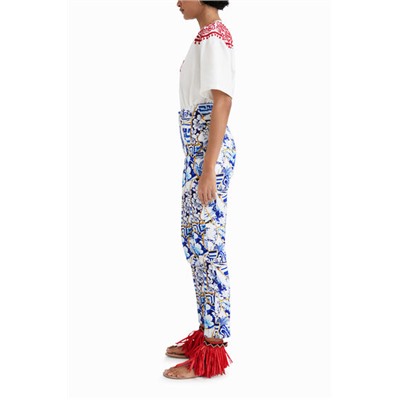 Pantalón slim estampado Stella Jean