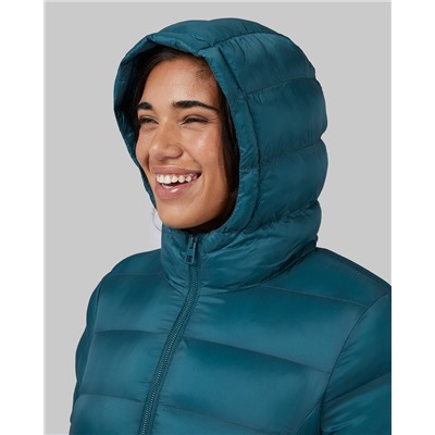 WOMEN'S LIGHTWEIGHT POLY-FILL PACKABLE HOODED JACKET