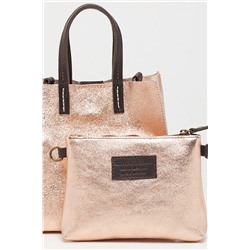 Bolso y neceser de piel Coti Rosa