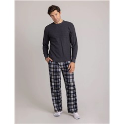 PLAID LUXE FLEECE PANTS