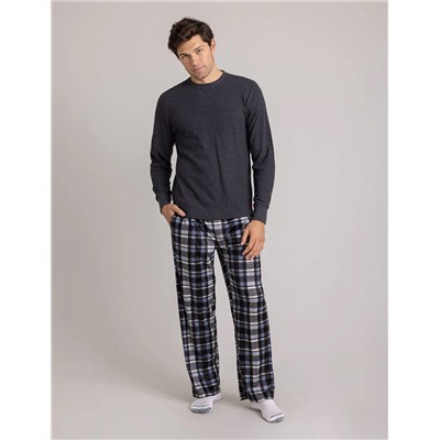PLAID LUXE FLEECE PANTS