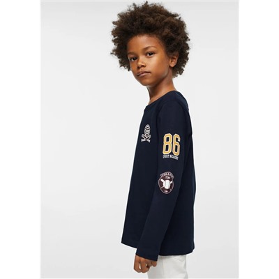 Camiseta manga larga parches -  Niño | MANGO OUTLET España